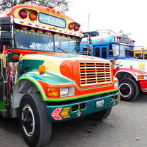 Typical colorful bus in Guatemala