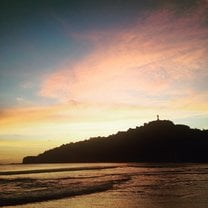 Sunset at the famous bay in San Juan del Sur 