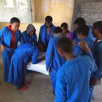 students learning in classroom