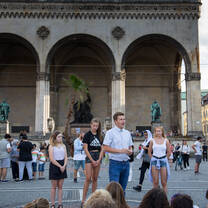 Odeonsplatz, Munich; site of the rise of the "fringe" Nazi Party