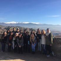 The winter study abroad group in then Alhambra 