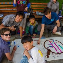 Working with kids at Pollard School in Kunming China