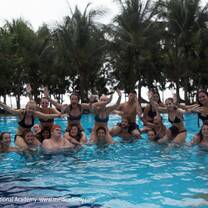 In Vietnam, in the midst of writing essays, we got to take study breaks by jumping in the pool, and playing water polo!