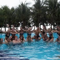 In Vietnam, in the midst of writing essays, we got to take study breaks by jumping in the pool, and playing water polo!