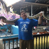 Python, Damnoen Floating Market, Thailand