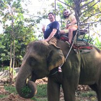 Riding an Elephant, Thailand