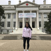 AU Gap student at her internship at the American Red Cross.