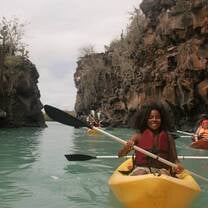 Female kayaking