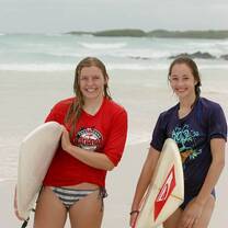 Females surfing
