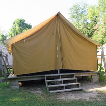 Platform tent