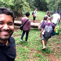 Students hike in Panama