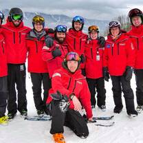 Ski course students