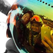 students on the ski slope