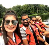 Students take a boat ride