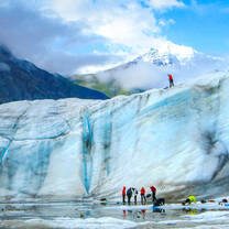 Ice climbing on the the Root Glacier