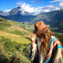 VISIONS Ecuador participant enjoying the mountain sun.