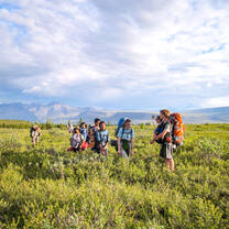 VISIONS Alaska participants backpacking