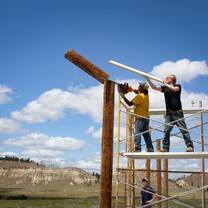 VISIONS participants work on construction project