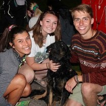 Victoria, Ryan, and I with our "adopted" local dog, Trisha, at the plaza market 
