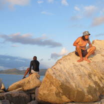 Relaxing at sunset