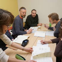 Classroom, small size which maximum number of student is 8