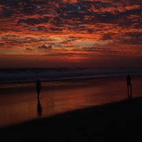 sunset of Kuta beach