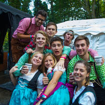 friends at campsite