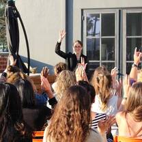 interns raise a hand
