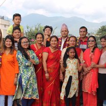 Celebrating Tihar Festival during my urban homestay family
