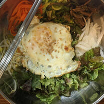 A bowl of bibimbap in South Korea.