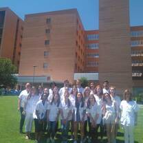 Students of the “Spanish for Health Care Professionals” preparing for their hospital shadowing at University Public Hospital “Príncipe de Asturias”