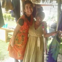 Myself and Mama Happy celebrating a successful market day