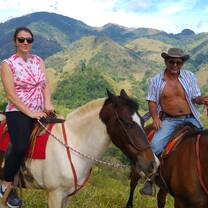 horseback riding on the farm