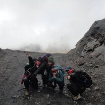 Reaching a pass at 17,000 ft