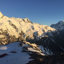 Mueller Hut in the early morning light