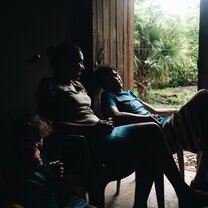 My darling host family during a rainy afternoon. 