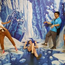 GOGO Team gets silly at Trick Eye Museum