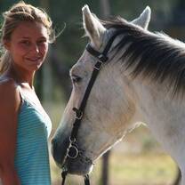 horse riding volunteer with horse