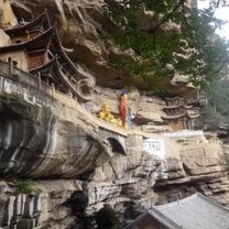 Part of a Buddhist monastery we hiked to
