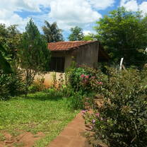 Here's part of the garden at one of the host family homes