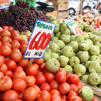 Fresh produce for sale in Chile.