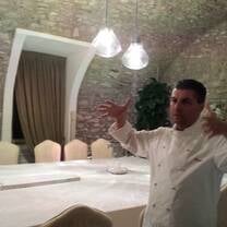 Beppe Maffikoli giving us a tour of Carlo Magno Ristorante
