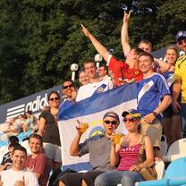 NovaMova students at the football match