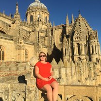 Climbed stairs to the tower of the old cathedral. 