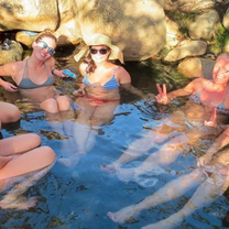 students swimming