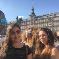 At one of the most popular places in Madrid with my besties 