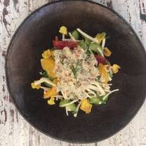 Crab, orange and celery salad