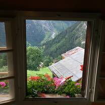 View from our room in the Swiss Alps