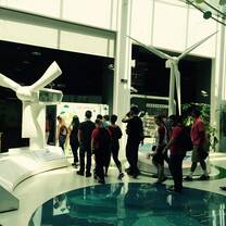 Wind Turbine with students around it 