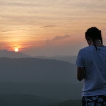 Sunset after looking for elephants 